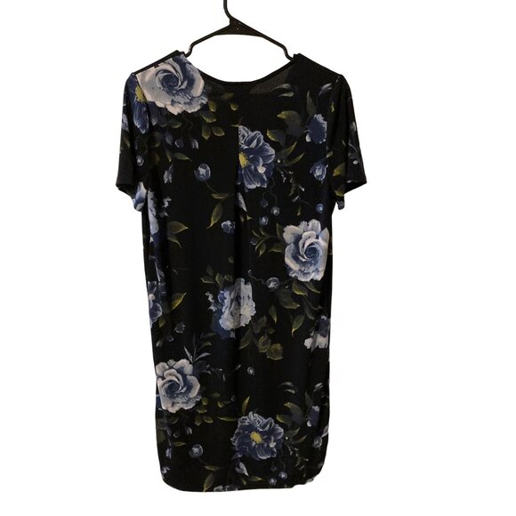 Christian Siriano Size Medium Womens Navy Blue Floral Print Dress #W-4-555-10 - Picture 5 of 7